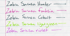 zebra sarasa colors 2
